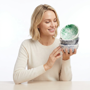 Bol à salade en résine polie de qualité supérieure, collection artisanale - Couleurs personnalisées, écologique, durable, qualité alimentaire, design mignon - Product Image 1