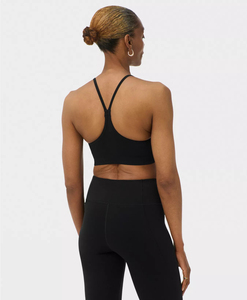 Débardeur de sport pour femme à haute élasticité, couleur unie, coupe ajustée, tendance - Product Image 2