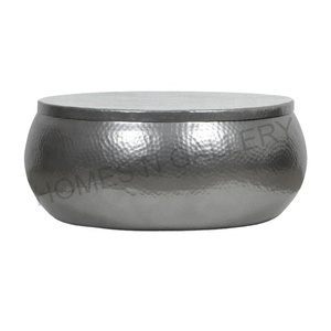 Latest 2023 Living room Decorative Center Antique <b>Copper</b> and Aluminium Hammered Coffee <b>Table</b> With Customized Finishing For Sell. - Product Image 2