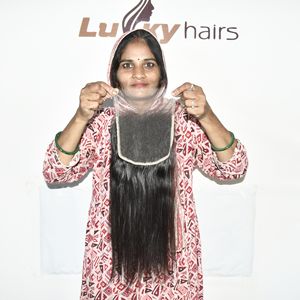 Extensions de cheveux humains indiens vierges bruts 100 % naturels, non traités, de qualité supérieure, avec closure, cuticules alignées, aspect naturel, vente en gros - Product Image 5
