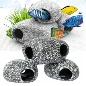 Décoration de roche en résine pour aquarium, abri en pierre simulée, ornement paysager pour aquarium, pour usage aquatique - Product Image 2