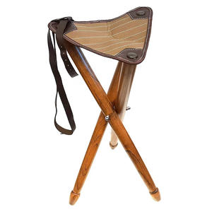Silla Trípode Plegable para Caza con Logotipo Personalizado al por Mayor 2026, Asiento de Caza de Cuero Premium para Exteriores, para Todas las Estaciones - Product Image 1