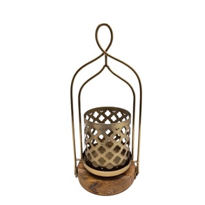 Nouveau bougeoir décoratif en fil de fer bougeoir de couleur grise pour la décoration de jardin et de fête à la main - Product Image 3