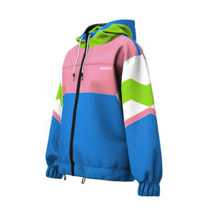 Vestes coupe-vent à fermeture éclair personnalisées pour hommes et femmes motif solide velours tissu long Style Streetwear pour l'hiver teint en plaine - Product Image 3