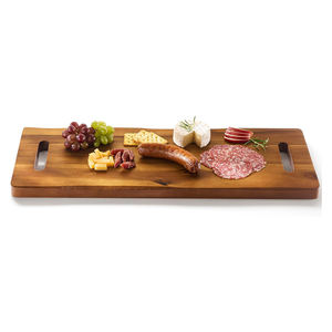 Planche de service de charcuterie en bois d'acacia extra large moderne et écologique faite à la main plateau en bois taille personnalisable pour le fromage - Product Image 6