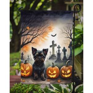 Affenpinscher Spooky Halloween jardín bandera Multicolor buzón decorativo patio Banner para Patio ilustraciones camas de flores tamaño pequeño - Product Image 3