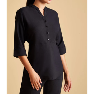 Ensemble d'uniformes de la meilleure qualité en coton, haut tunique et pantalon, personnalisé avec votre propre logo, confortable et respirant - Product Image 3