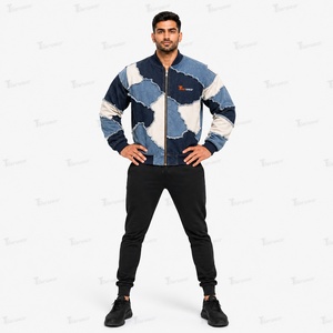OEM Men’s Denim <b>Jackets</b> Custom Wholesale Vintage Washed Denim <b>Jacket</b> for Men Blue Black <b>Trucker</b> Streetwear Casual Workwear - Product Image 2