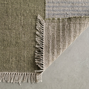 Natural Handwoven Jute <b>Rug</b> Anti-Slip <b>Thick</b> Medium Pile Multicolor Geometric Patchwork Design Textured Living Room Bedroom Decor - Product Image 6