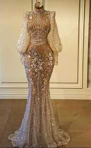 Vestido de lujo para mujer de calidad superior, ropa de fiesta de noche bordada, patrón de lentejuelas, cintura imperial de moda, cintura Natural - Product Image 2