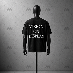 T-shirt unisexe à col rond en coton jersey noir, manches courtes, impression numérique, logo personnalisé, 220g, streetwear décontracté - Product Image 3