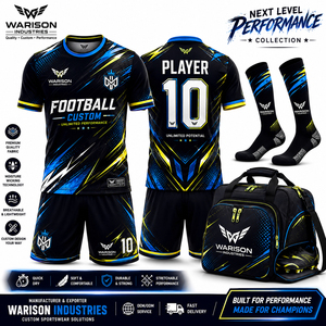 Professional Soccer Team Uniform Set Custom Football Jersey Shorts Socks Sports Bag Kit With Custom Name And Number - Product Image 6