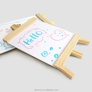 Caballete de madera para niños, <span class=keywords><strong>pizarra</strong></span> <span class=keywords><strong>blanca</strong></span> de dibujo ajustable y tablero de caballete, caballete de arte para 3 ~ 12 años, pintura para niños y niñas - Product Image 5