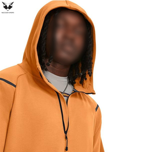 Ensemble de survêtement pour homme, sweat à capuche à col mi-zippé et manches longues, avec short de sport, disponible en différentes couleurs. - Product Image 6