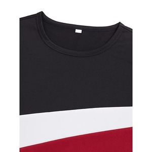 Ensemble de vêtements de sport pour homme en tissu satiné respirant 100% polyester, décontracté, deux pièces, t-shirt et short - Product Image 2