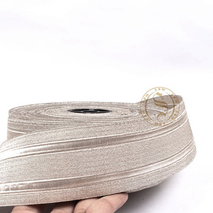 Ribete de Tela con Doble Raya Plateada para Uniformes, Encaje Simple con Doble Raya para Uniformes en Venta - Product Image 5