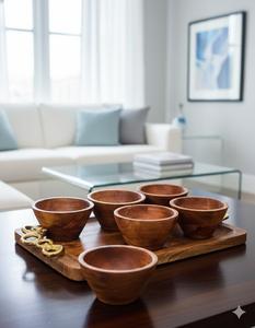 Tazón de madera premium para uso en la cocina y comedor del hogar, que ofrece calidad artesanal y material natural duradero. - Product Image 1