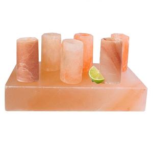 Lampe de sel sculptée en matériau organique de l'Himalaya avec motif d'ange, modèle SE-8540-Sian Enterprises - Product Image 1