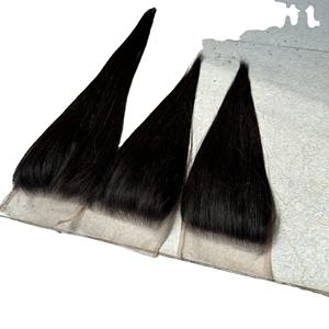 Venta al por mayor de Vietnam Cierre de encaje HD 5x5 Cierre de encaje de cabello humano 2024 Tendencias calientes Moda Cierre de cabello humano Color natural - Product Image 1