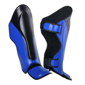 Protections de tibia en cuir de qualité supérieure pour le kickboxing - Taille adulte - Product Image 2