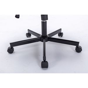 Modern Armless <b>Desk</b> Chair with Criss Cross Leg Wide Seat Home Office Work Meditation Wheels Included for Office Environment - Product Image 5