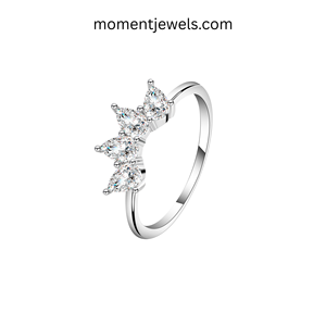 waterproof non tarnish 925 sterling <b>silver</b> <b>crown</b> ring unisex zircon minimalist jewelry gift for wedding birthday daily wear - Product Image 4