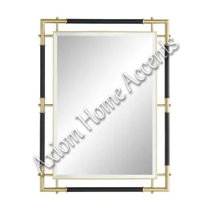 Handcrafted Beveled Edge Wall <b>Mirror</b> for Stylish Bathroom or Bedroom Decor by Axiom Home <b>Accents</b> Elegant Modern - Product Image 2