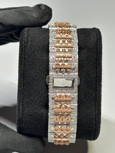 Simple Round Diamond Watch in Rose Gold for Men's Wedding and Partywear Roman Dial Diamond Watch for Export Sale - Product Image 3