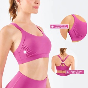 New Arrival Women's High Support Seamless Sports Bra Front Logo Pakistan Made Gym Yoga Fitness Wear 2026 - Product Image 3