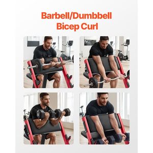 Predicatore Curl panca regolabile barra di peso titolari di casa palestra attrezzature per il Fitness per l'allenamento della forza seduti braccio isolato bilanciere - Product Image 6