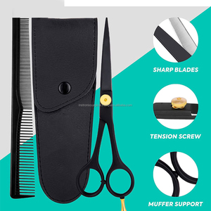Ciseaux de coiffure professionnels en titane, couleur personnalisée, bords tranchants, 5,5 pouces, pour usage en salon. - Product Image 2