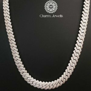 สร้อยคอ Charm Jewells สำหรับผู้ชาย ประดับมุกน้ำจืดทรงกลมเจียระไนแบบ Brilliant Cut ได้รับการรับรองจาก IGI เงินแท้ 925 ชุบทอง 14K - Product Image 1