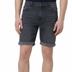 Shorts en jean bleu foncé personnalisés pour hommes, taille haute, cordon de serrage, décontractés, 100 % coton, design personnalisé - Product Image 5