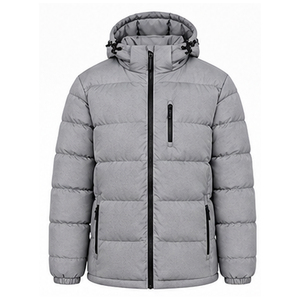 <b>Lightweight</b> <b>Waterproof</b> Reversible Puffer <b>Jacket</b> with Cotton Filling Practical Side Zipper Closure Design for Winter Sports <b>Men</b> - Product Image 1