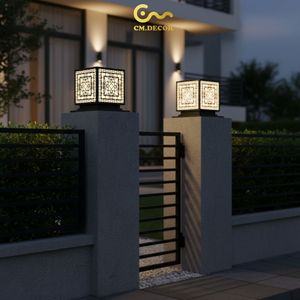 Removable Gate pillar light Viet Nam CM Decor Outdoor/Wall/Villa/Garde 1-Year steel/inox 3500K (Warm White) 300 lm LED E27 - Product Image 6