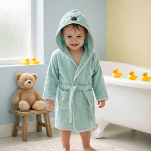 Peignoir à capuche unisexe pour nouveau-né, 100% coton biologique tissé, antimicrobien, séchage rapide, manches longues, peignoir de luxe pour la salle de bain, peignoir pour tout-petit - Product Image 5