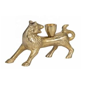 Candelabro de Aluminio en Forma de Zorro, Pulido a Mano, Dorado, Centro de Mesa para Comedor, Decoración Navideña Festiva para el Hogar - Product Image 2