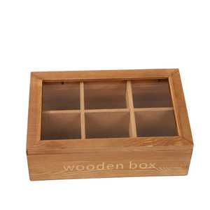 กล่องไม้ฝาแก้วแบบมีช่องแบ่งลายแกะสลักสไตล์โมเดิร์นสำหรับจัดเก็บ - Product Image 6
