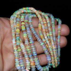 Perlas Redondas Lisas de Ópalo Etíope 100% Natural de 3-5 mm, 33 Quilates, Sueltas, para Fabricación de Joyería, Venta al por Mayor, Suministro a Granel de Fábrica - Product Image 3