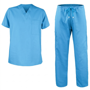 Ensembles de blouses médicales en spandex personnalisables avec logo, uniformes extensibles pour infirmières, combinaisons pour personnel médical d'hôpital et de spa - Product Image 1