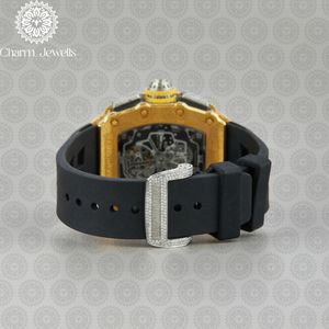 Charm_Jewells Luxury Stainless Steel Watch 40mm Case Analog Mechanical Movement Men's Vintage Fashion Diamond Accents 10 <b>Bar</b> - Product Image 3
