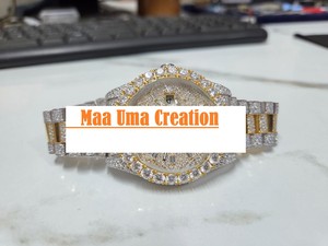 Montre mécanique automatique de luxe Miyota pour hommes et femmes, sertie de diamants Moissanite VVS, analogique, cristal saphir, acier inoxydable, 41 mm - Product Image 2