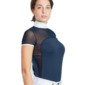 Wholesale Cotton Equestrian Show <b>Shirts</b> for Women Quick Dry Half Sleeve Base Layer Zipper Closure Customizable Colors Sizes - Product Image 4