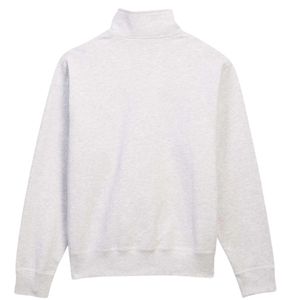 เสื้อสเวตเชิ้ตผู้ชายแบบซิป ¼ ตัว สีเทาเฮเธอร์ ผ้าฟลีซพรีเมียม แขนยาว สวมใส่สบาย อุ่นสบาย สไตล์สตรีทแวร์ - Product Image 2
