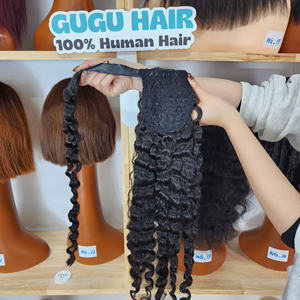 Queue de cheval à cordon de serrage style Yaki, lisse et droite, sans nœuds, 100 % cheveux humains vierges vietnamiens, soyeux, doux et brillants, vente en gros - Product Image 3