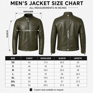 Veste en cuir de haute qualité pour hommes, très élégante et stylée - Product Image 5