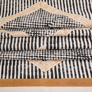 Premium NYKO MART Large Cotton Area <b>Rug</b> Handmade Custom Design <b>Washable</b> Flatweave Bohemian Geometric Pattern Non-Slip <b>Rug</b> - Product Image 3