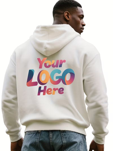 Personalized Customizable Men's Hoodies Made 100% Cotton Featuring Long Sleeves Lightweight Design Eco-Friendly Breathable for - Product Image 4