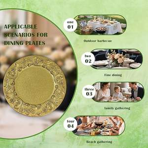 Plato de Presentación con Relieve, Vajilla Decorativa Premium para Bodas, Fiestas y Banquetes - Product Image 3