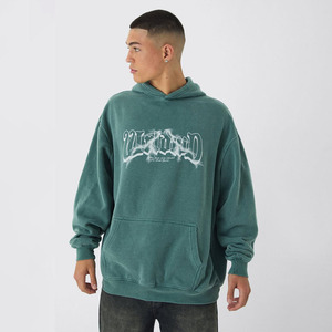 Sudadera Unisex 100% Algodón Grueso con Capucha Estilo Vintage y Hombros Caídos, Logotipo Personalizado Bordado, Estilo Invernal - Product Image 1
